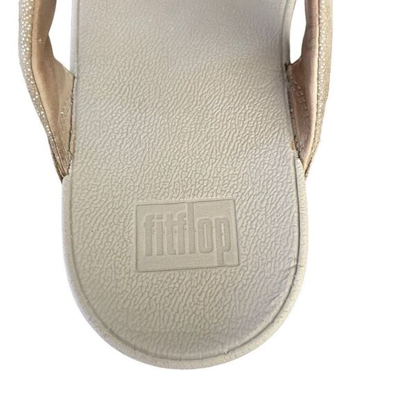 FitFlop Womens Minimalist Lulu Toe Post Sandal Gold Metallic Size 9 - Picture 7 of 9
